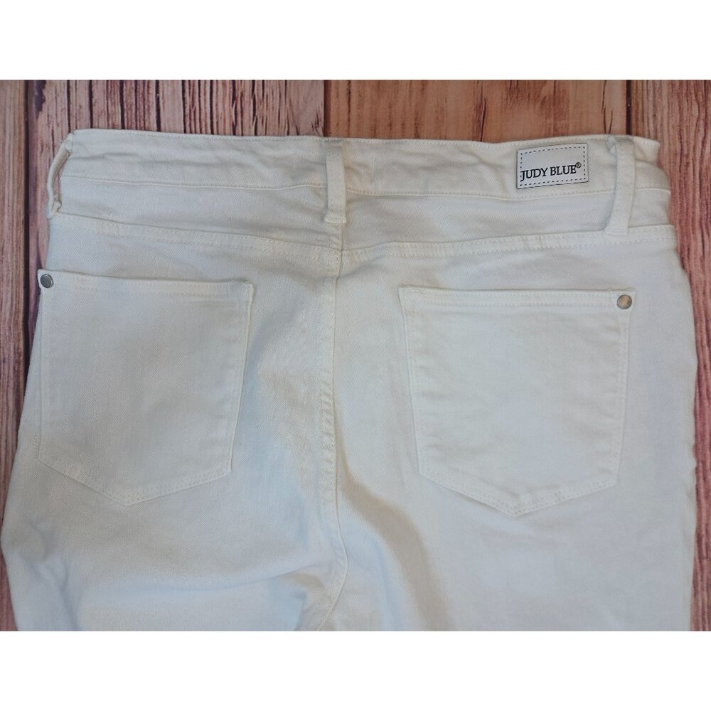 Judy Blue Womens White Bootcut Jeans Size 15/32 C(33x30) - Picture 7 of 12